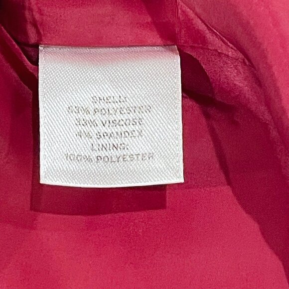 Rich Ruby Red Pencil Skirt — Lined Winter Workwear Essential, Size 10 - Picture 8 of 12